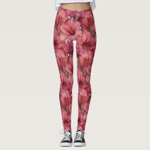 Leggings Vêtements de sport rose Amaryllis esthétique Fête