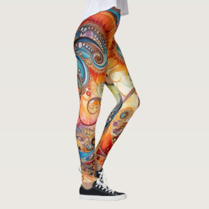Leggings Vêtements de yoga pour femmes avec art