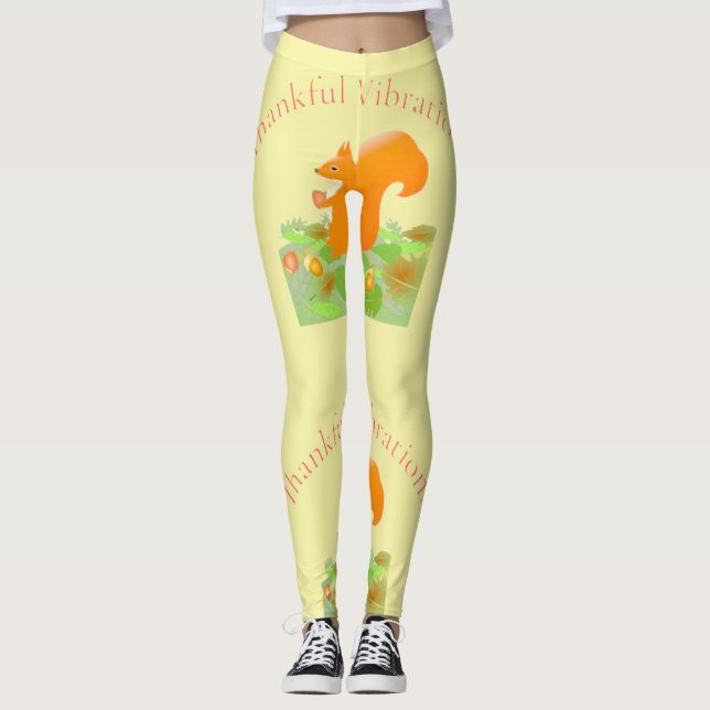 Leggings Vibes de remerciement écureuil Thunder_Cove (Devant)