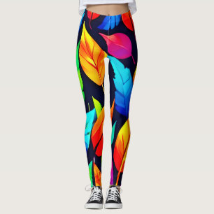 Leggings Vibrant Feuilles d'automne Motif