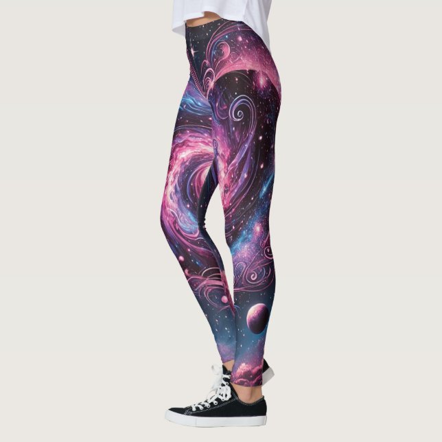 Leggings Vibrant Galaxy Swirl femmes (Gauche)