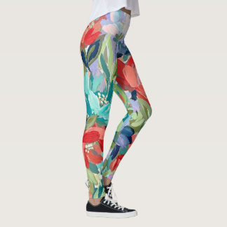 Leggings Vibrant Garden Symphony