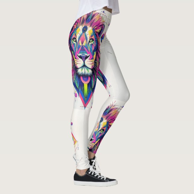 Leggings Vibrant Lion with Esoteric Symbolism (Droite)