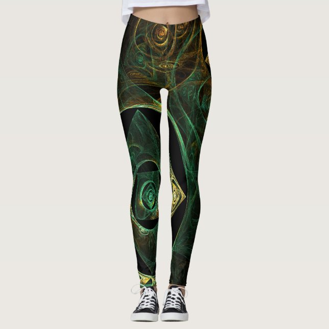 Leggings Vibrations magiques Art Abstrait (Devant)