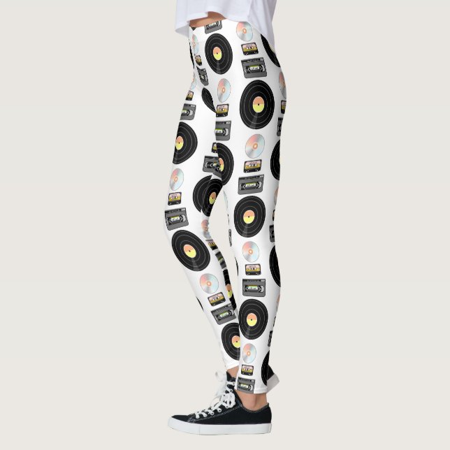 Leggings Vidéo Vinyl LP motif (Gauche)