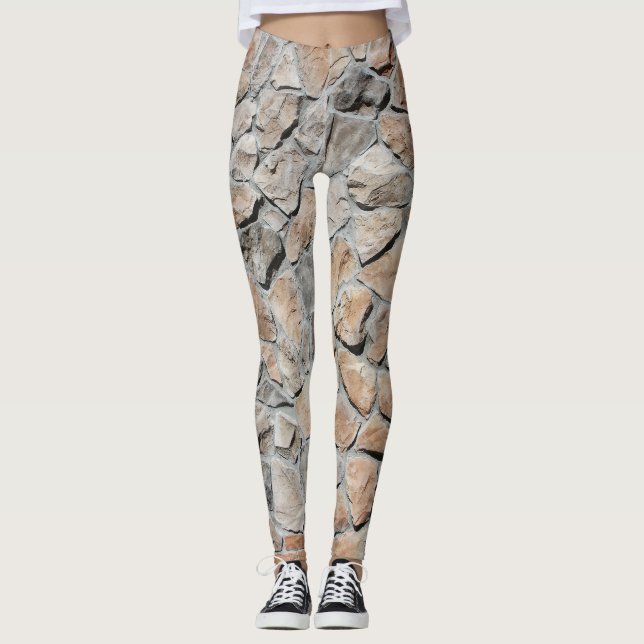 Leggings Vieux Château Brown Pierre Texture (Devant)