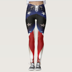 Leggings Vieux Gloire, Drapeau Américain, Amérique, Patri