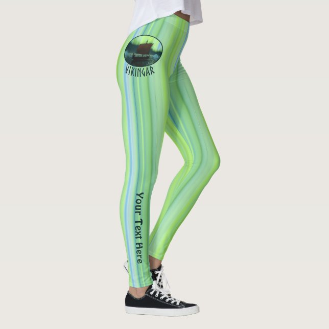 Leggings Viking Navire Et Lumières Du Nord (Droite)