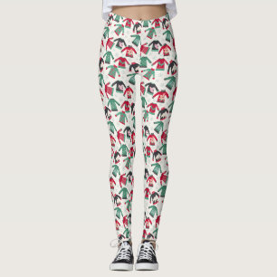 Leggings Vilain Sweater Party Fournitures Vert Rouge