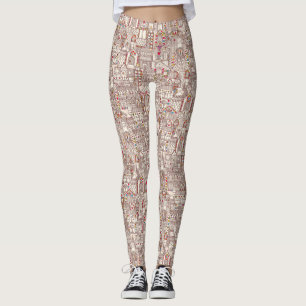 Leggings ville de pain d'épice