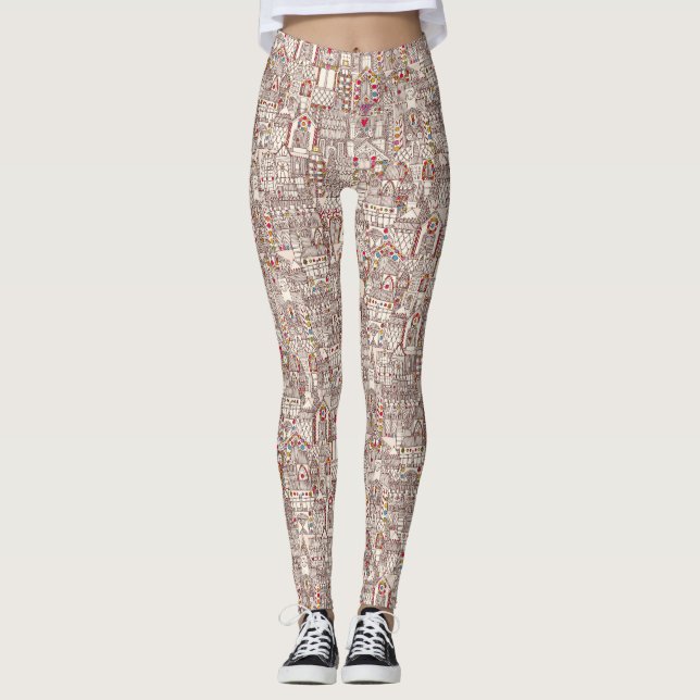 Leggings ville de pain d'épice (Devant)