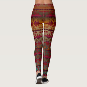 Leggings Vin rouille et rouge, pattes du sud-ouest