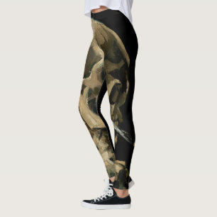 Leggings Vincent van Gogh - Crâne avec cigarette brûlante