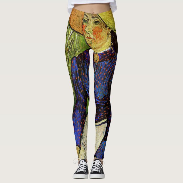 Leggings Vincent van Gogh - Fille paysanne en Casquette de  (Devant)