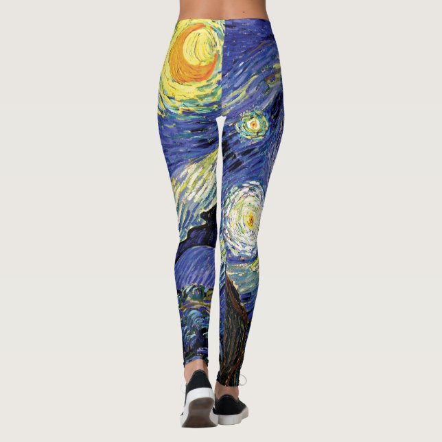 Leggings Vincent Van Gogh - Le Starry Night Fine Art (Dos)