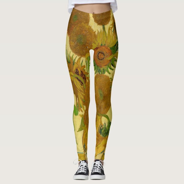 Leggings Vincent van Gogh - Vase avec quinze tournesols (Devant)