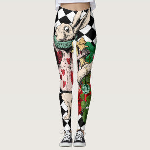 Leggings Vintage Alice au pays des merveilles Lapin blanc
