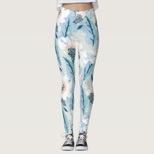 Leggings Vintage floral peint à la main