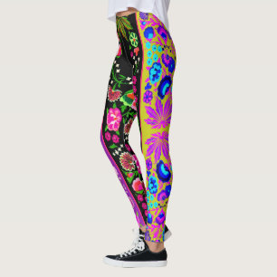 Leggings Vintage Indien Boho Floral Multi