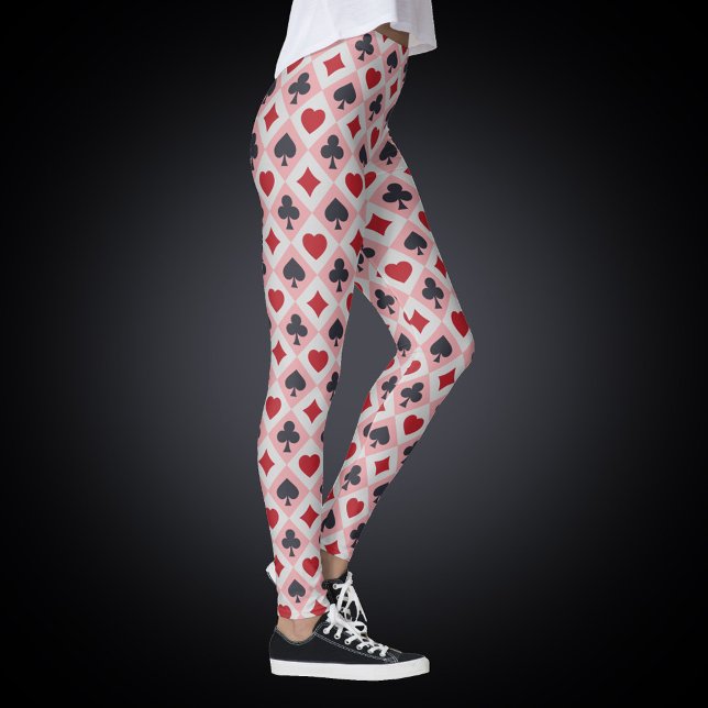 Leggings Vintage Lecture Cartes Couleurs Legs (Vintage Playing Cards Colors Legging)