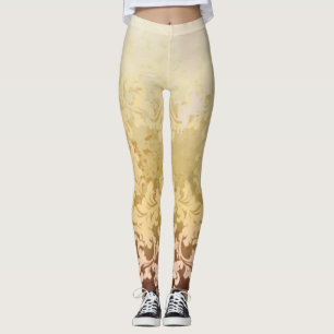 Leggings Vintage motif baroque, luxe ornemental.
