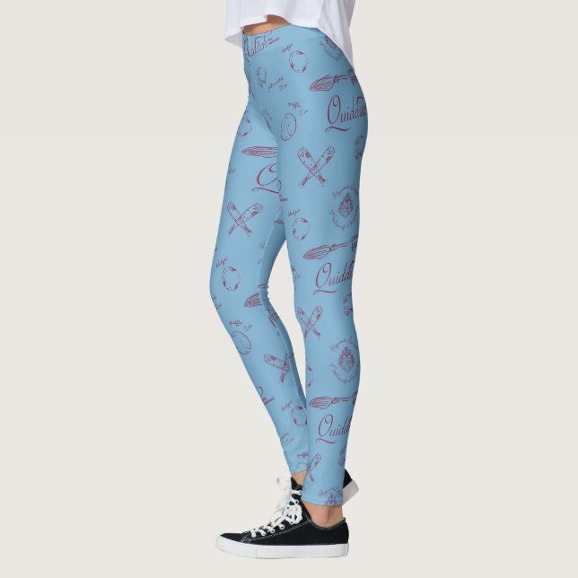 Leggings Vintage QUIDDITCH™ Sketch Pattern (Gauche)
