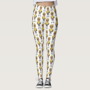 Leggings vintage retro football