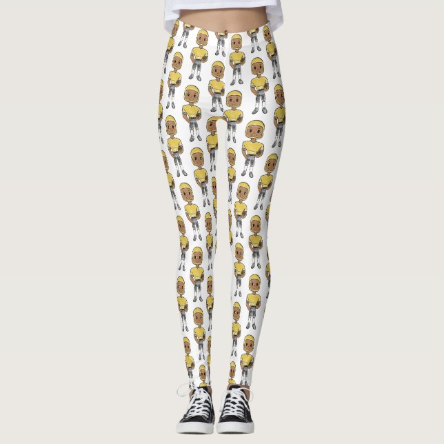 Leggings vintage retro football (Devant)