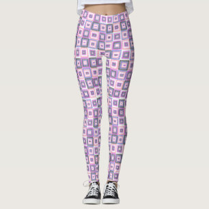 Leggings Violet bleu rose moderne art genderfluide orgueil