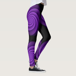 Leggings Violet de la spirale Arrière - plan