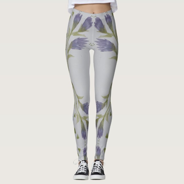Leggings Violet Et Bleu (Devant)