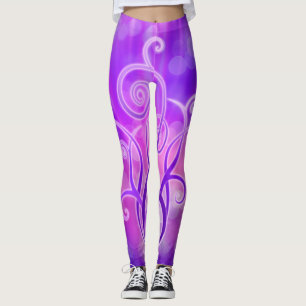 Leggings Violet flamme - Design graphique