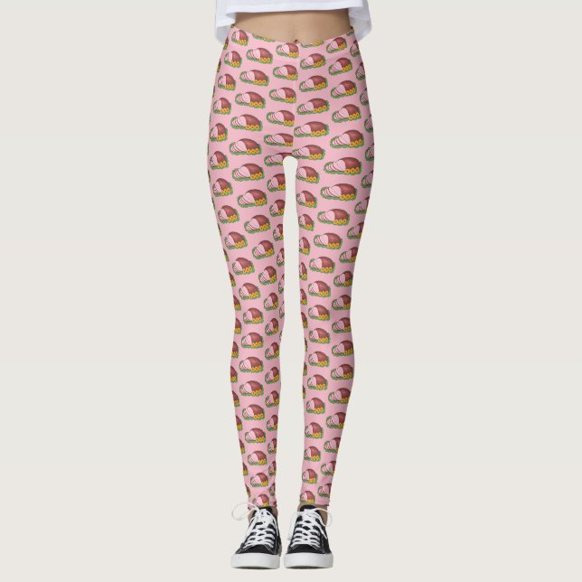 Leggings Virginia Style Cut Country Ham VA Viande Rose (Devant)