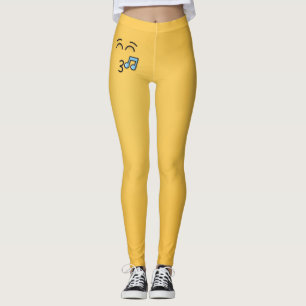 Leggings Visage sifflant avec yeux souriants