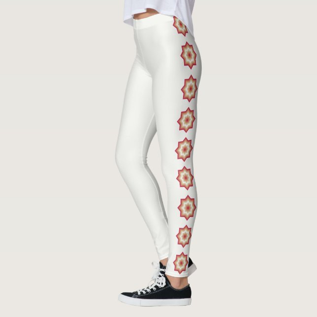 Leggings Viva Magenta Bright White Stars (Gauche)