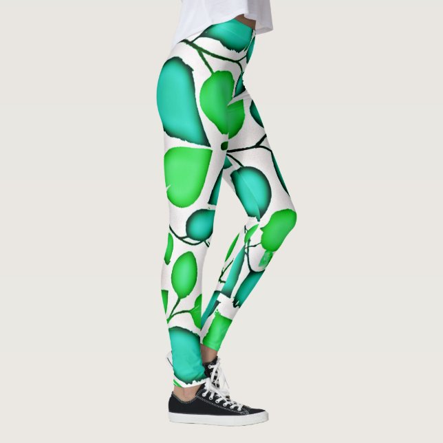 Leggings Vivid Elegance Feuille Motif (Droite)