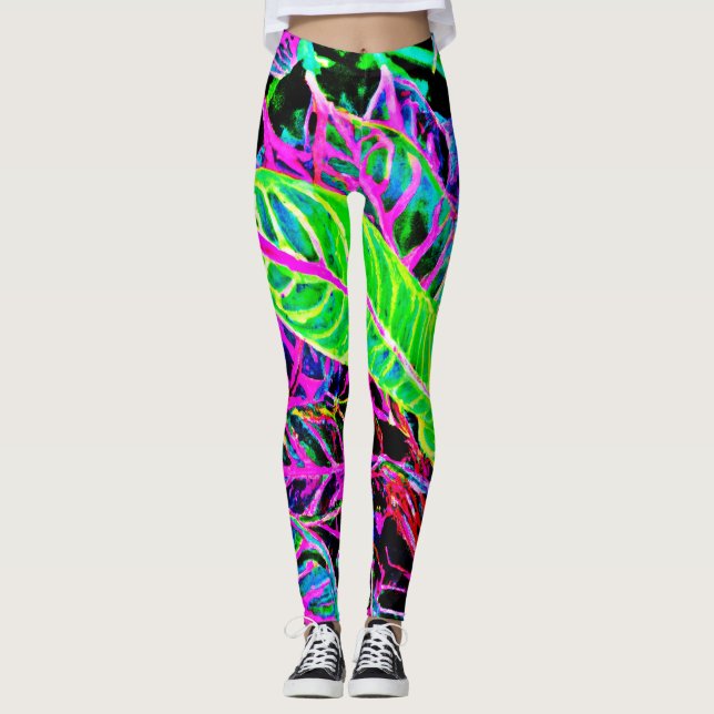 Leggings Vivid Foliage Elegance Motif (Devant)