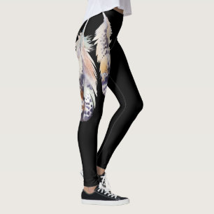 Leggings Vol de *~* des plumes de liberté sur le noir