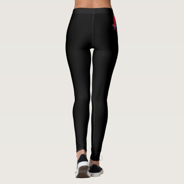 Leggings von Black Women mit Parrot-Design (Rückseite)