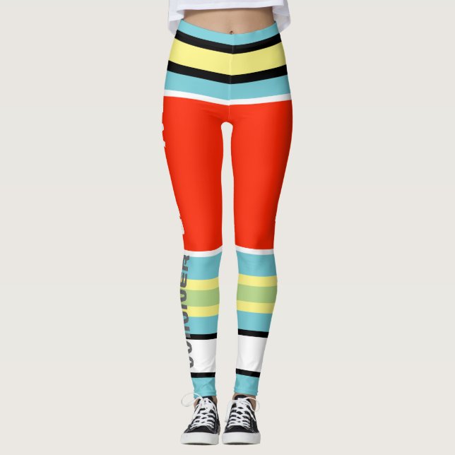 Leggings von Funky Stripes Lines Power (Vorderseite)