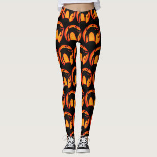 Leggings von glühendem Mond und scharfsinnigen Kat
