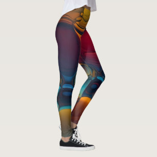 Leggings Vortex des couleurs : Une danse Abstraite de l'hui