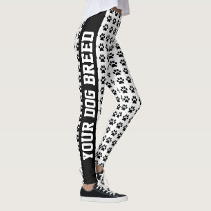 Leggings Votre race et pattes de chien personnalisent le
