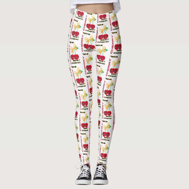 LEGGINGS VOUS ÊTES MON MEILLEUR AMI CHERRY (Devant)