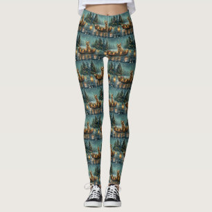 Leggings Voyage festif de Noël de Cairn Terrier