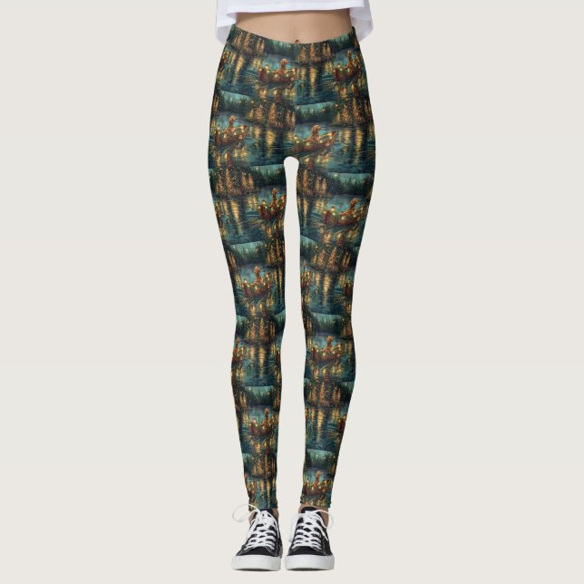 Leggings Voyage festif de Noël de la livre afghane (Devant)