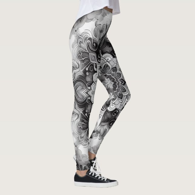 Leggings Watercolor black ink wash (Droite)