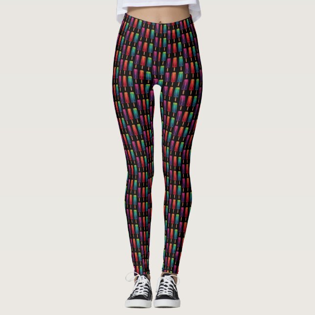 Leggings Watercolor Cute Popsicle Glaces Creams (Devant)
