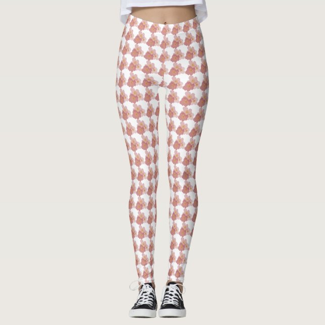 Leggings Weichzeichnen Rose Farbige Blume (Vorderseite)