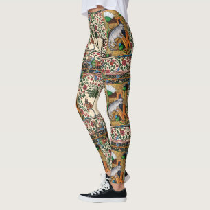 LEGGINGS WEIRD MÉDIÉVAL BESTIAIRE MUSIQUE, CAT JOUER ORGE
